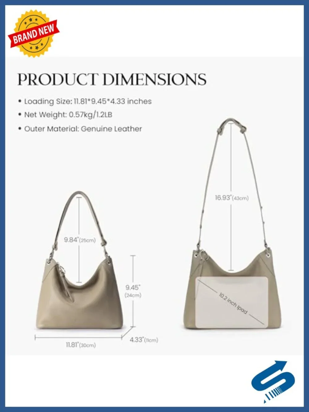 Genuine Leather Hobo Bag Crossbody Purse Soft Real Leather Shoulder Handbag